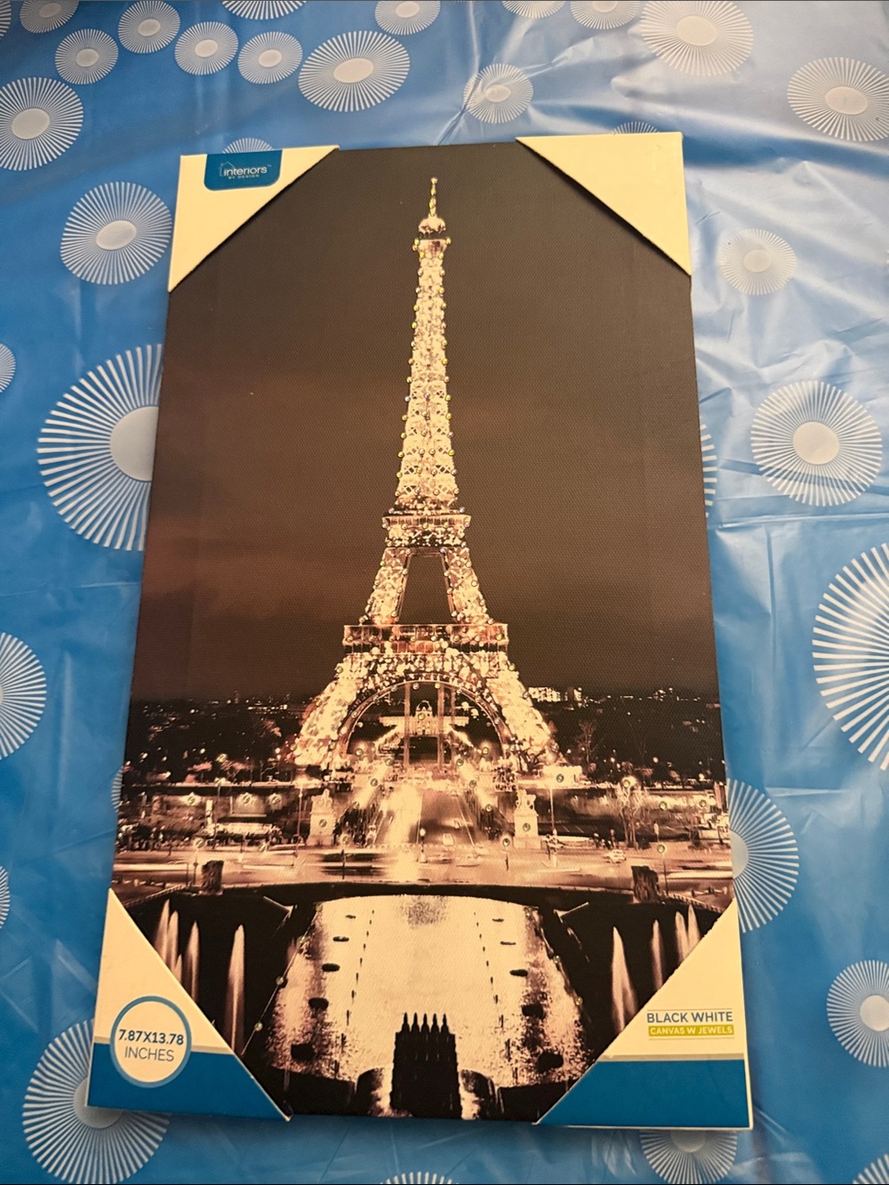 Linden Black and Gold Eiffel Tower Canvas Print